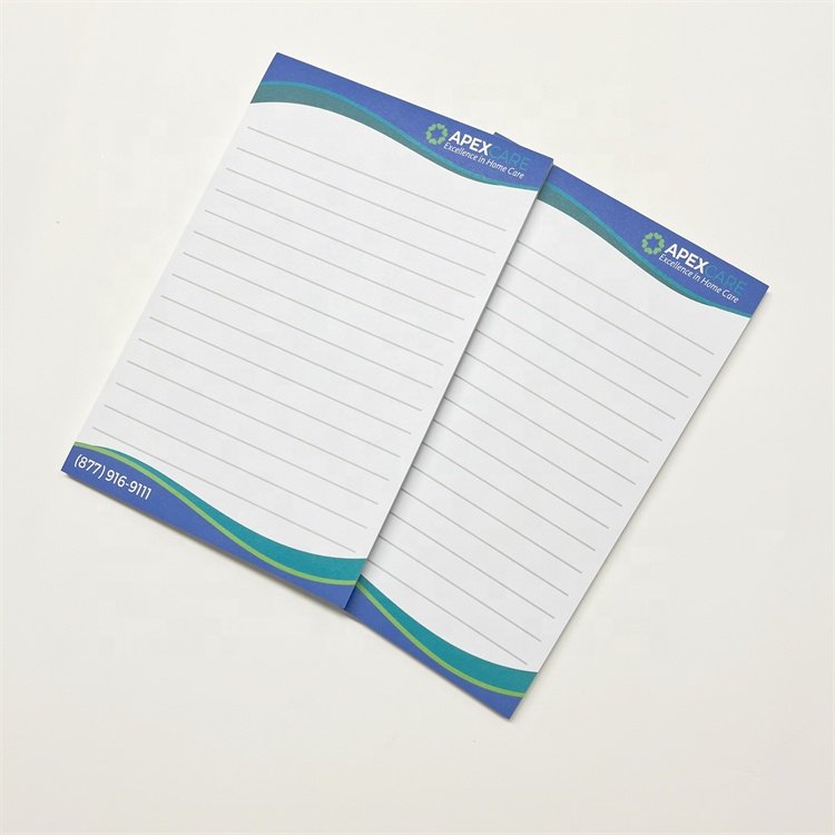 A5 Logo Printed Custom Memo Pad Paper Notepad for Office Lined Pages Promotional Tear Off Notepad