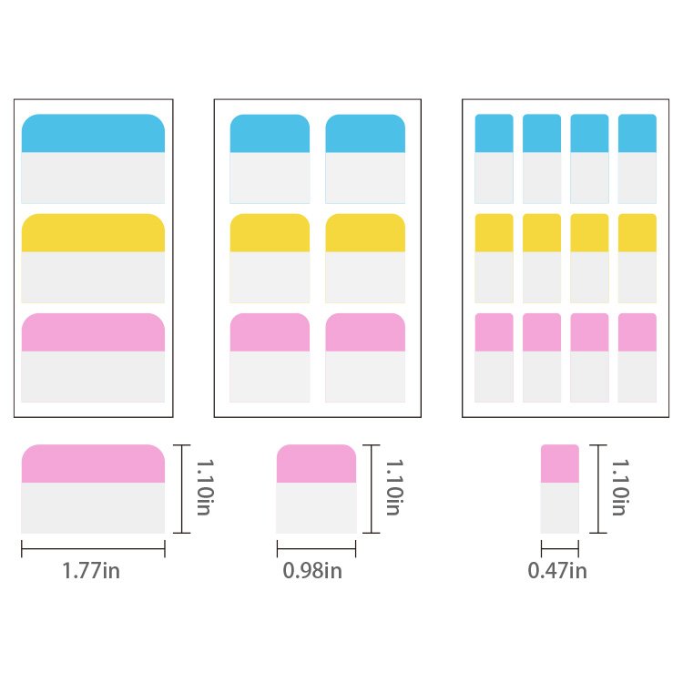 Wholesale Custom Easy Writing Sticker Index Tabs Writable Small Divider Page Markers Organizer Tabs For Reading