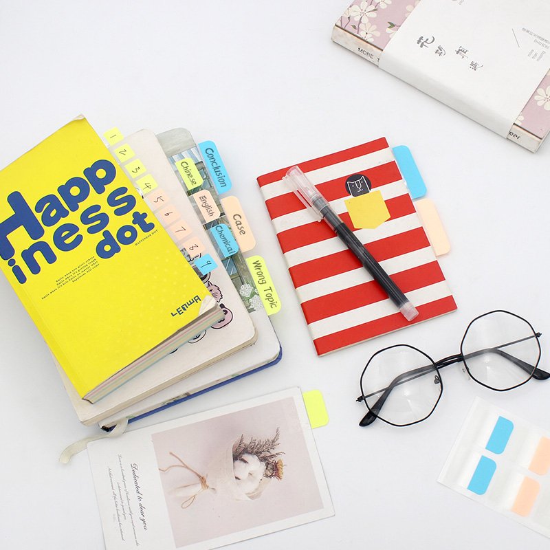 Wholesale Custom Easy Writing Sticker Index Tabs Writable Small Divider Page Markers Organizer Tabs For Reading