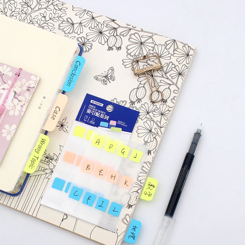 Wholesale Custom Easy Writing Sticker Index Tabs Writable Small Divider Page Markers Organizer Tabs For Reading