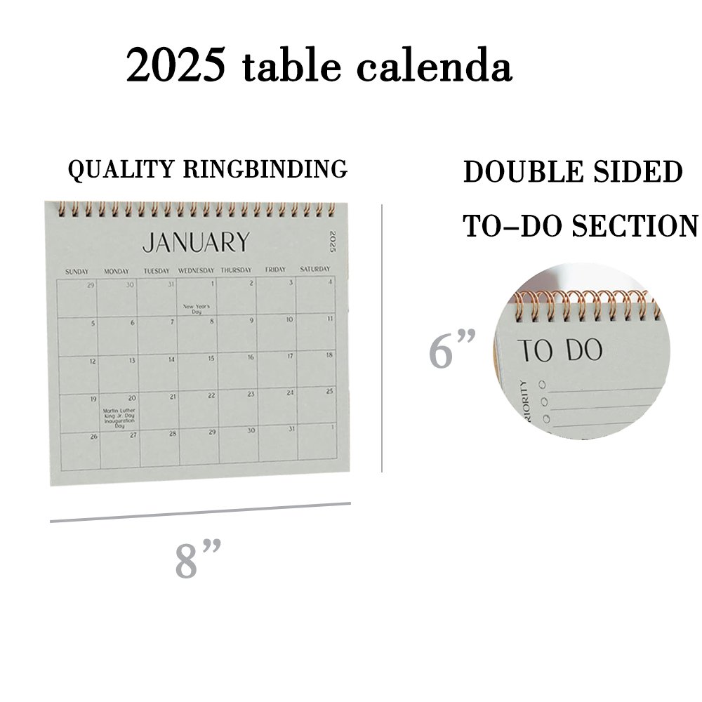 Wholesale supply custom design 2025 table memo pad calendar desk calender table calendar