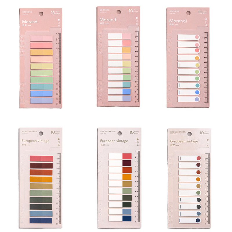 Classic cute colored office school index label mug memo pad Morandi sticky notepad lot for planner notebook stationery supplies
