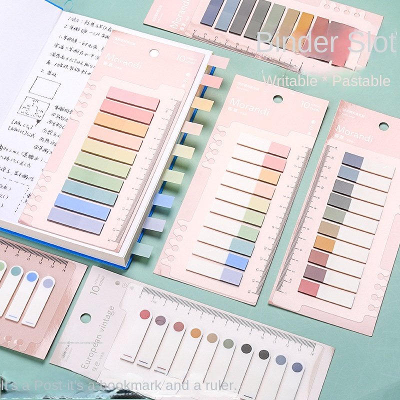 Classic cute colored office school index label mug memo pad Morandi sticky notepad lot for planner notebook stationery supplies