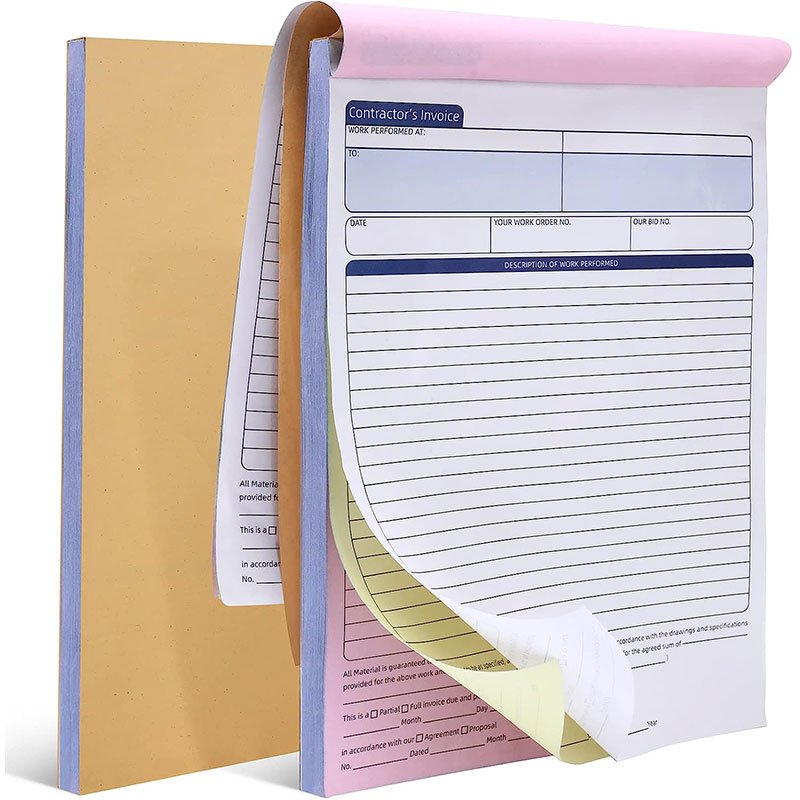 A Grade carbonless invoice form 2 3 ply a3 a4 a5 a6 hardcover small business cute planner binder memo pads sketchbook notebook