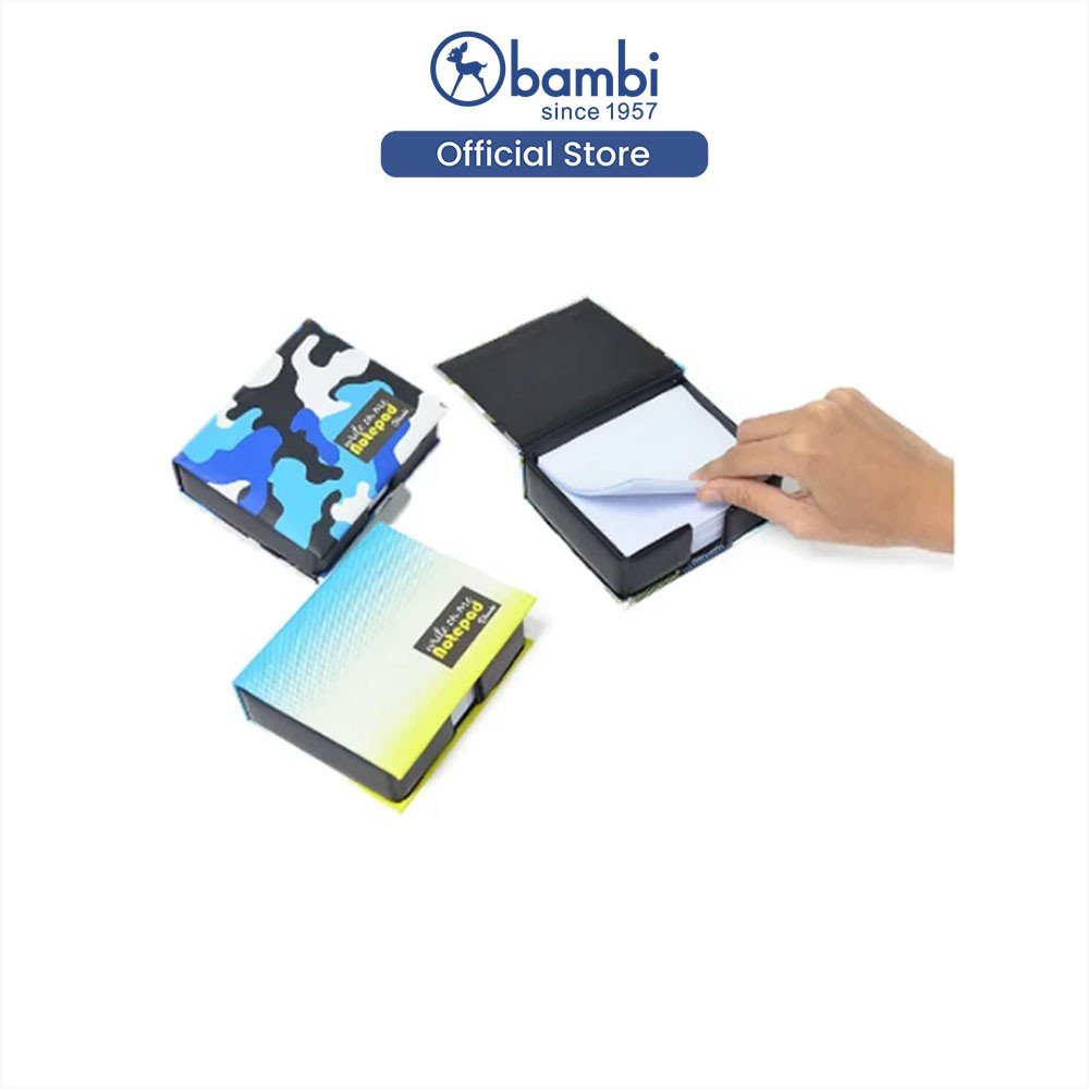 Bambi 800P20 Notepad & Memo Box Set 250 Sheets Free-Stationery for Note Taking & Organization