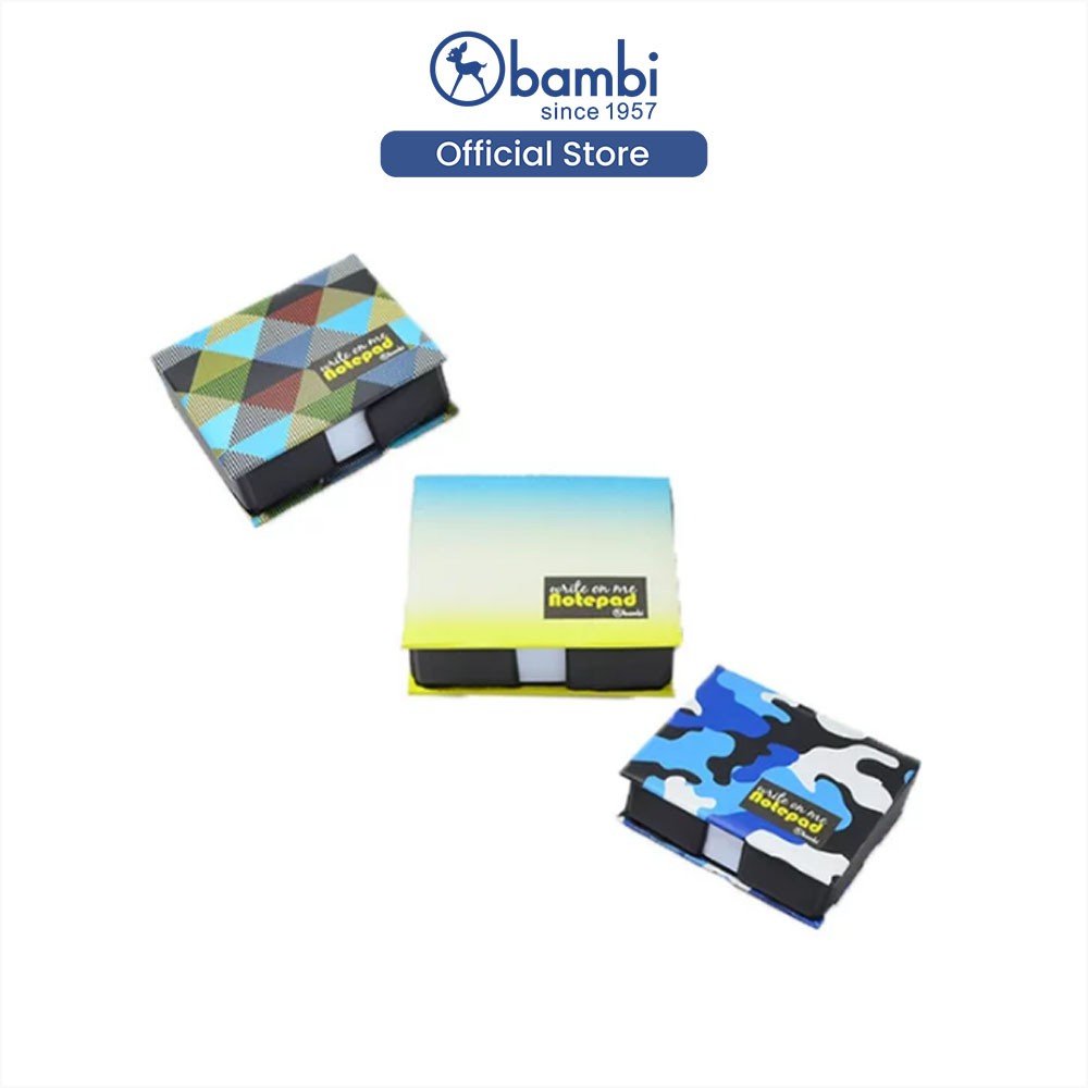 Bambi 800P20 Notepad & Memo Box Set 250 Sheets Free-Stationery for Note Taking & Organization