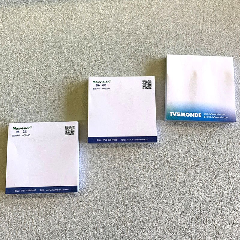 Custom Branded Adhesive Paper Desk Notepads Printing Promotional Post with Logo For Work Sticky It Notes Memo Pads
