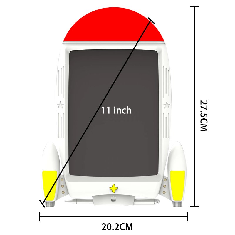11'' Rockets LCD Kids pad Children's Cartoon Animals LCD drawing board Erasable Electronic writing tablet