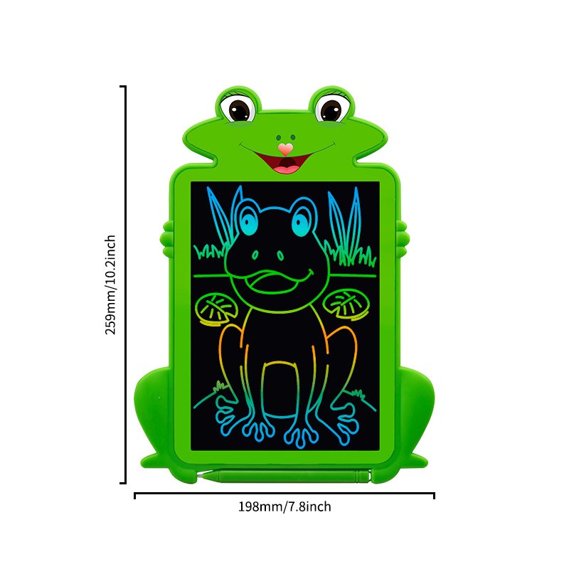 Cartoon shape frog 8.5 inch lcd writing tablet kids interactive drawing toys memo pad lcd for kids