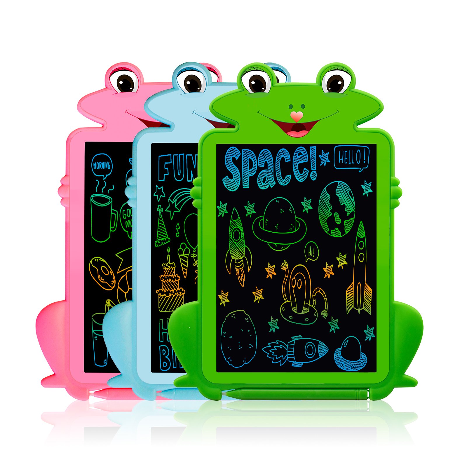 Cartoon shape frog 8.5 inch lcd writing tablet kids interactive drawing toys memo pad lcd for kids