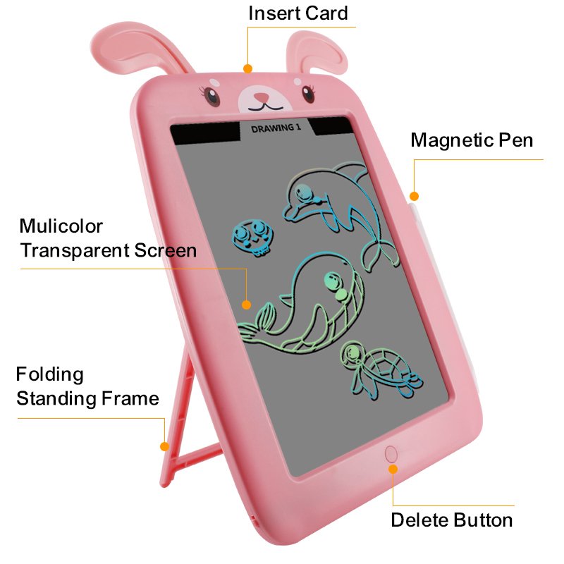 10 Inch Animal Shape Colorful Doodle Drawing Tablet Pad Toys Portable kid Learning Lcd Writing Tablet with Magnetic Pen