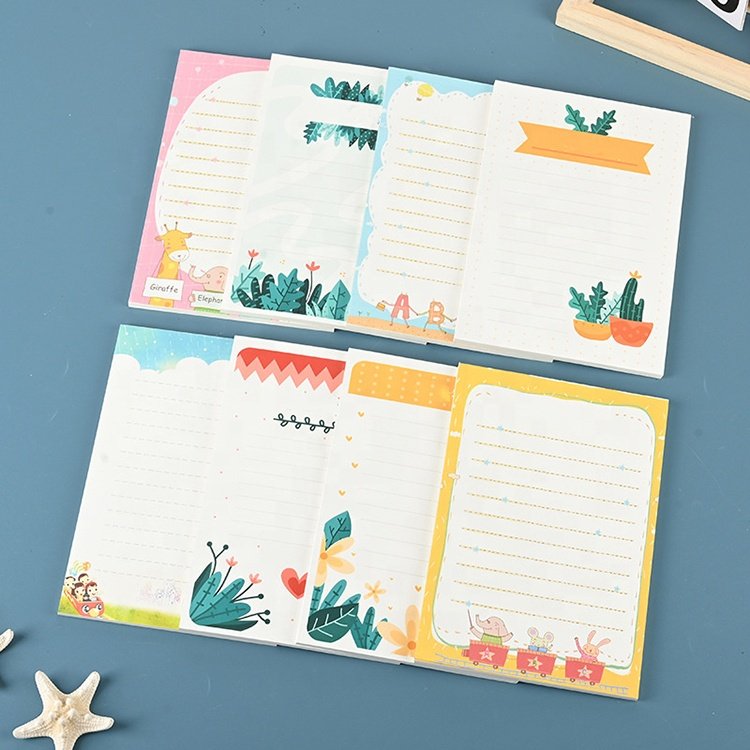 Customizable Cute List Pad School Notebook Stationery To Do Sticky Note Set Memo Pad Custom Printing