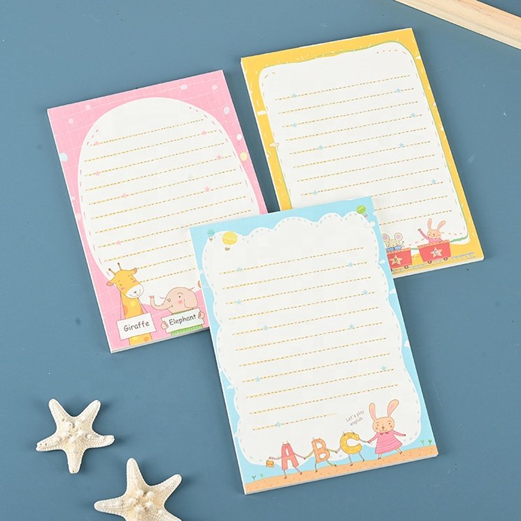 Customizable Cute List Pad School Notebook Stationery To Do Sticky Note Set Memo Pad Custom Printing