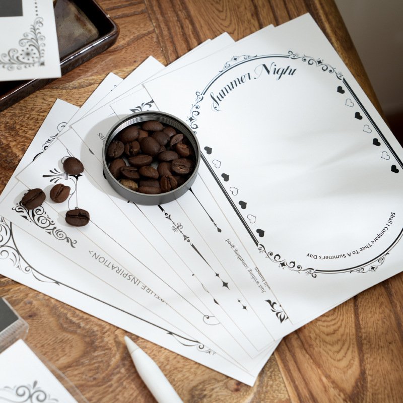 30pcs/pack collage card monochrome dream series vintage border handbook DIY material decoration
