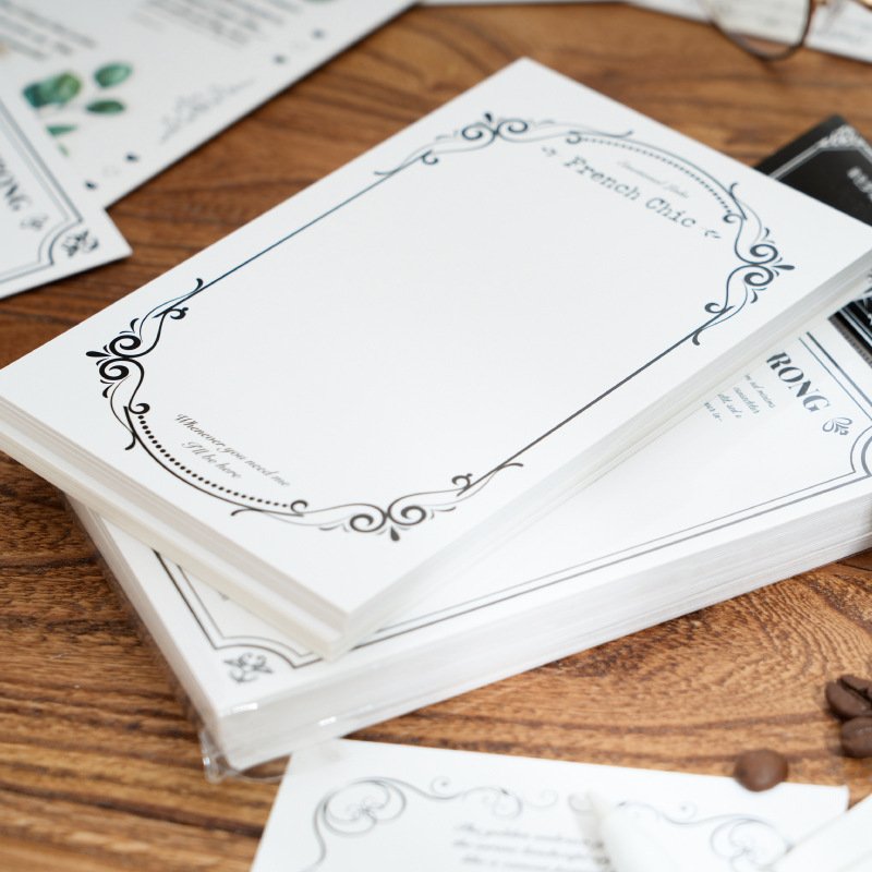 30pcs/pack collage card monochrome dream series vintage border handbook DIY material decoration