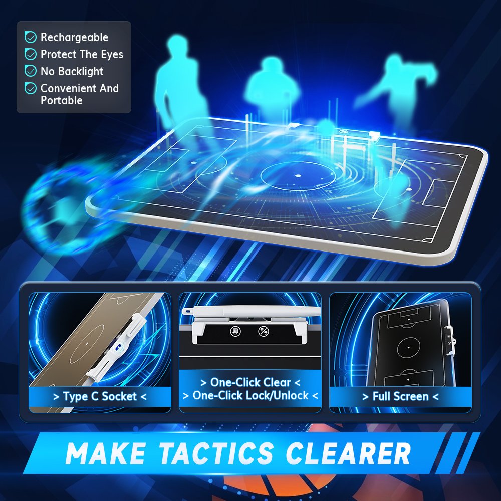 16 Inch Electronic Sports Tactics Digital Writing Pads Board Football Writing Tablet Drawing Tablet Lcd Writing Tablet
