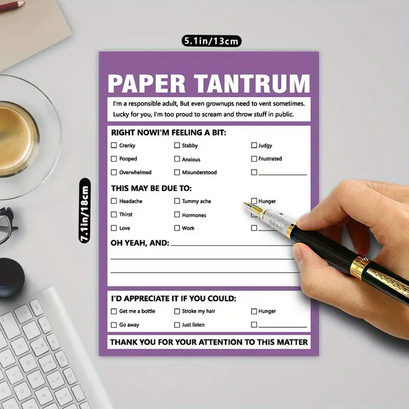 Daily To-Do List Planner Pad for Home, Office & School Use, Unique Theme with Checklist and Self-Care Prompts Plain Ruling