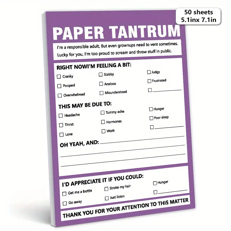 Daily To-Do List Planner Pad for Home, Office & School Use, Unique Theme with Checklist and Self-Care Prompts Plain Ruling