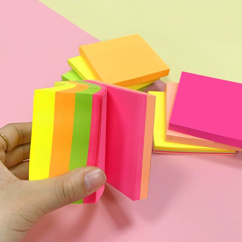 New Trending Colorful Solid Color Office Index Stickers Student Classroom Memo Marking Plan Sticky Notes