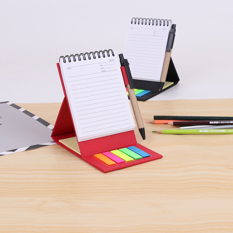 Wholesale Customizable Cover Color Logo Sticky Note Mass Production Cheap Promotional Goods sticky Notepad With Pen