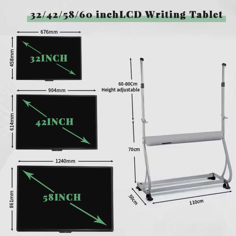 58" Large Size LCD Business Writing Blackboard Office Teaching Home Writing Blackboard