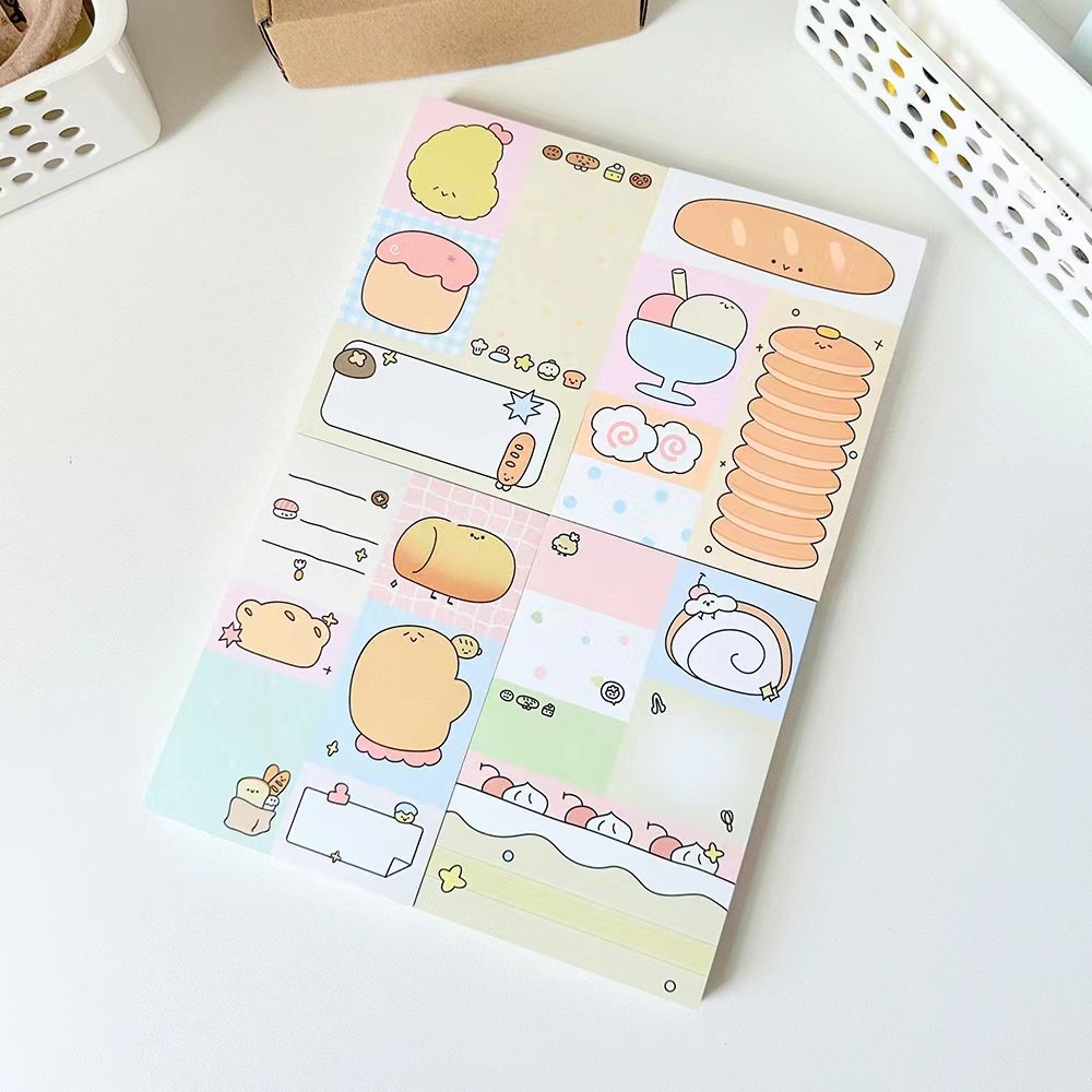 Cute sticky notes Patchwork study notes Student sticky notes Notebook Journal Meeting minutes memo pads