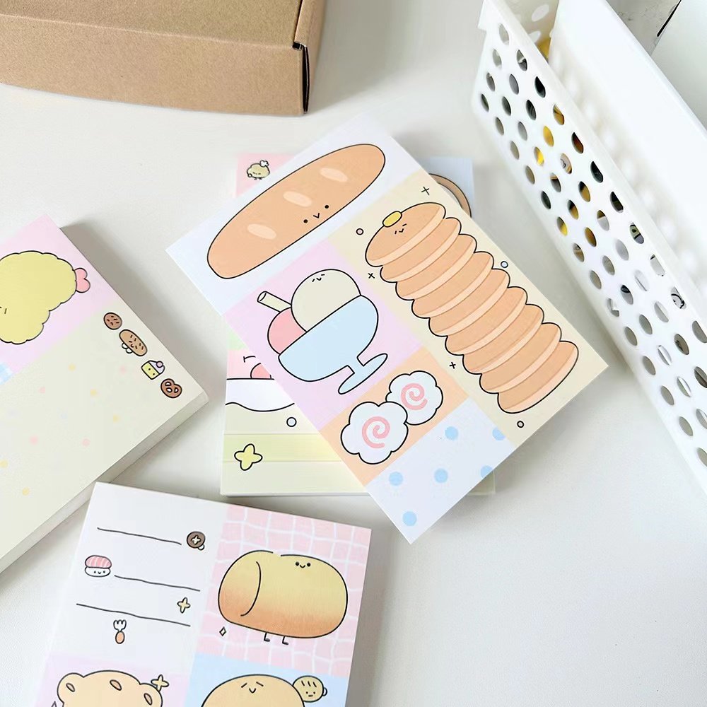 Cute sticky notes Patchwork study notes Student sticky notes Notebook Journal Meeting minutes memo pads