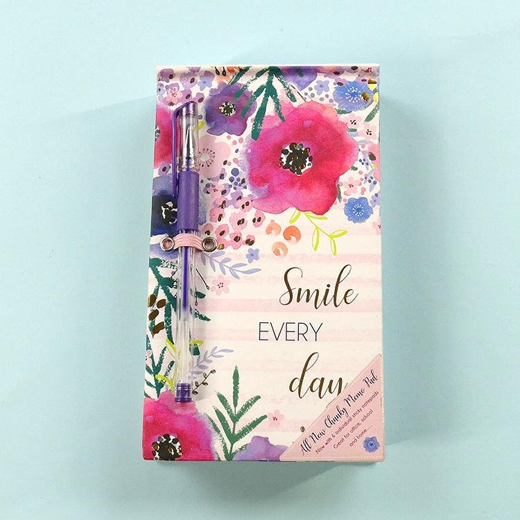 Custom Eco Friendly Memo pad/Notepad with Gel Pen /Sticky Pad