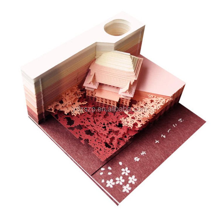 High Quality Custom Unique design Novelty 3D Notepad Memo Pads 3D