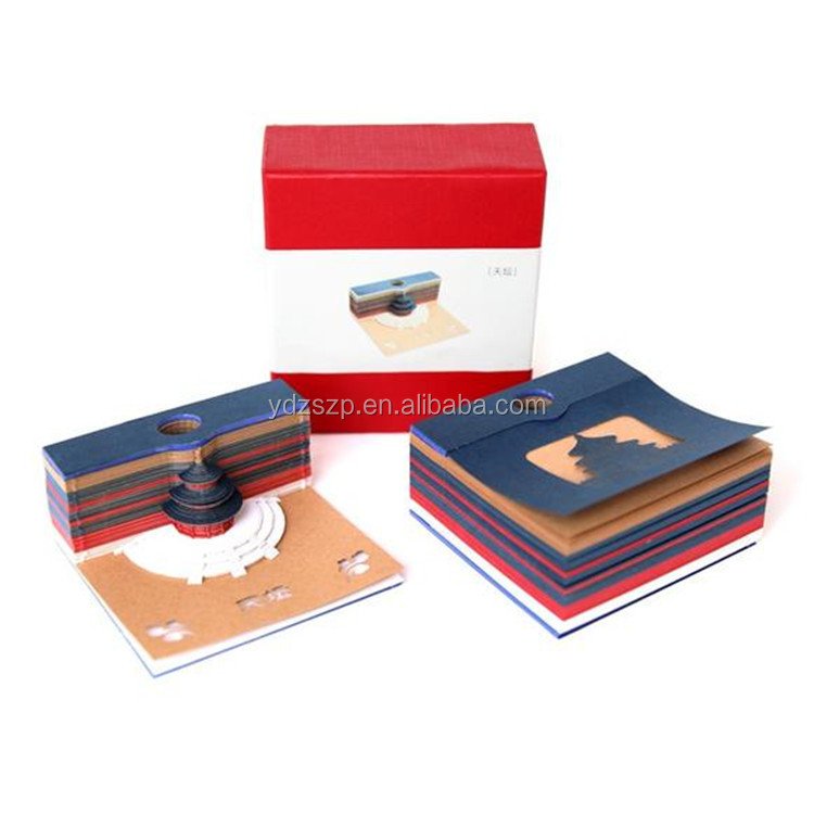 High Quality Custom Unique design Novelty 3D Notepad Memo Pads 3D