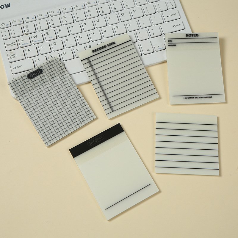 PET multi-functional translucent Posted it notes Mark Key sticky notes Plan note grid records N times of Posting logo