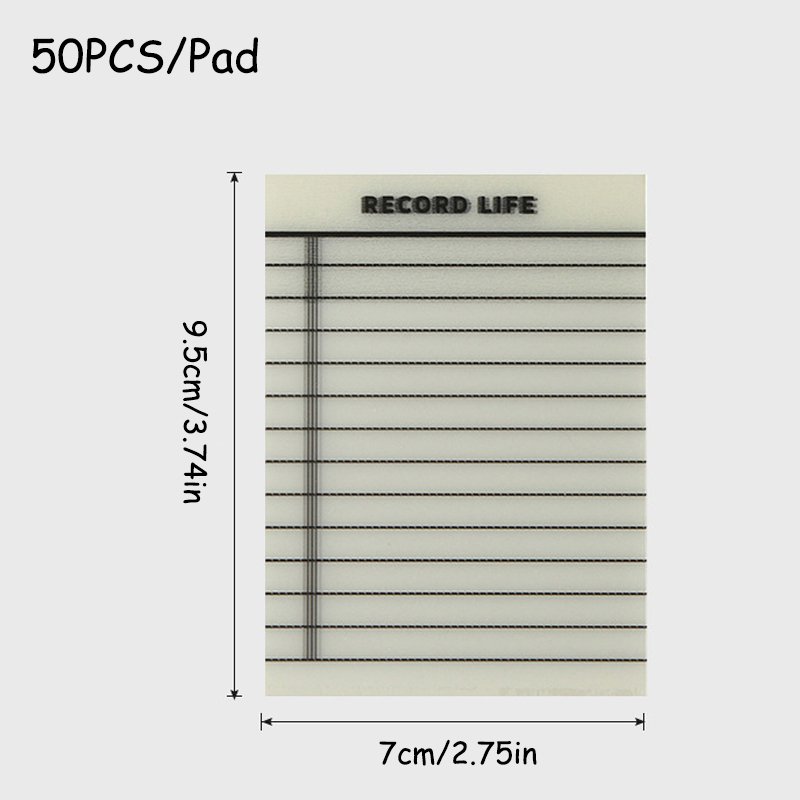 PET multi-functional translucent Posted it notes Mark Key sticky notes Plan note grid records N times of Posting logo