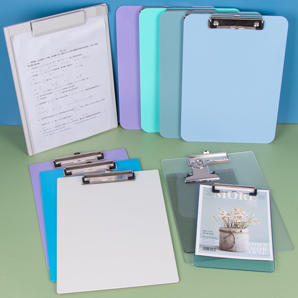 SUNSHING A4 File Folder Clipboard Writing Pad Memo Clip Double Board Paper Clips Test Paper Organizer Foldable Document Holder