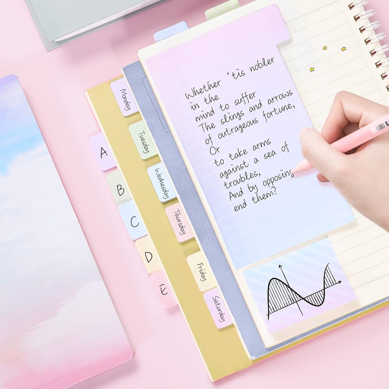 High Quality Library School Supplies Note Label Bookmarks Polka Dot Rectangle Index Label Sticky Note Set