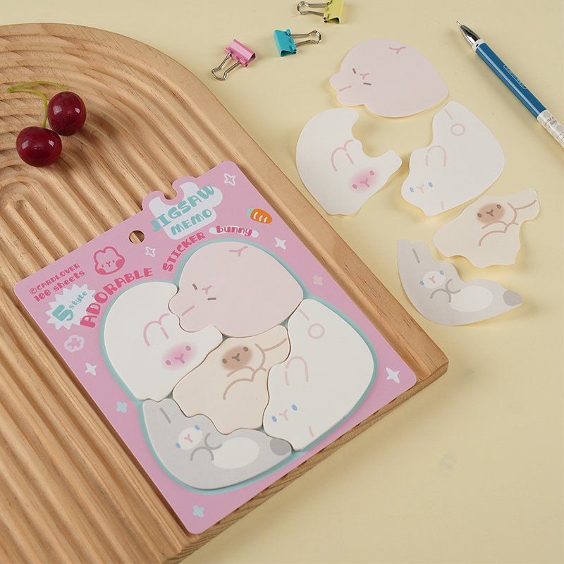 DESEN Kawaii Sticky Notepad Memo Pads Office School Stationery Adhesive Stickers Posted it Sticky Note Pad Custom