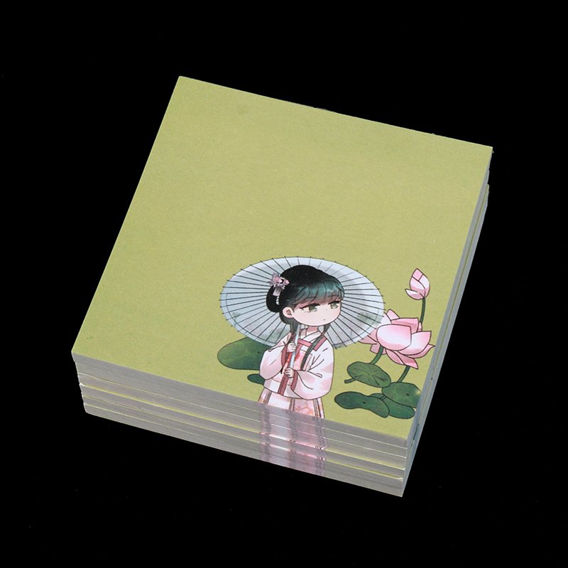 Vograce Custom Print Die Cut Printed Anime Memo Pad Book Stationery Paper Sticky Notes Memo Pads