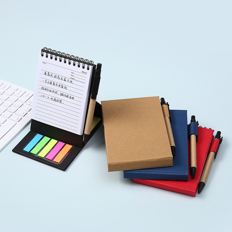 Vertical Coil Sticky Note Paper Customized Learning Work Office Messages Notes Notebooks Colored Hand Torn Sticky Notes