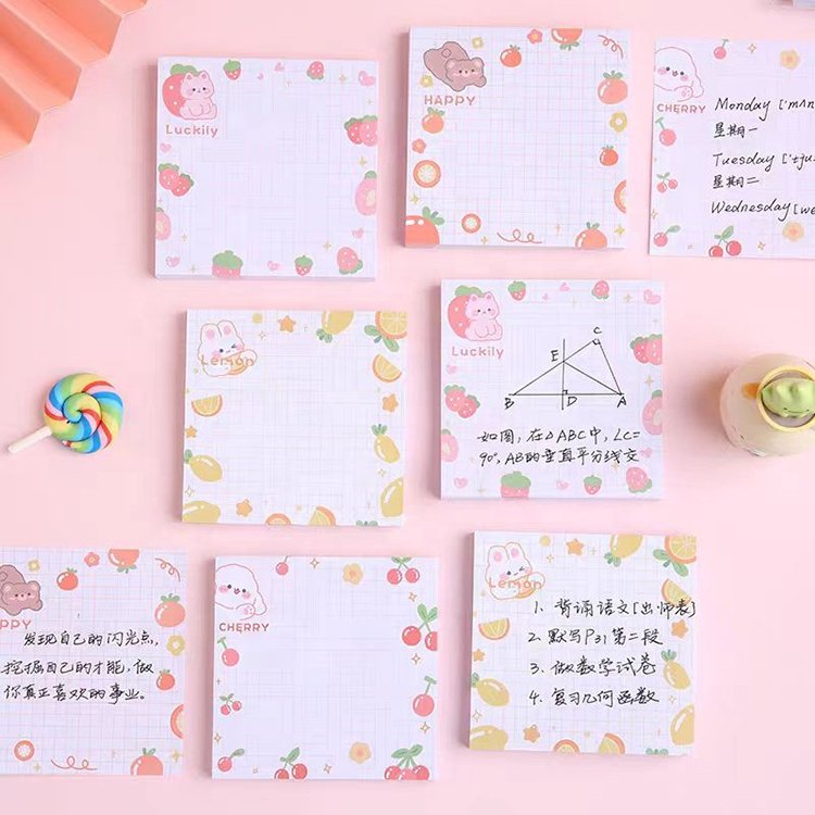 Custom Creative Colorful Printing Paper Memo Pad Notepad Sticky Note Notepad Colorful Notes Sticky Note