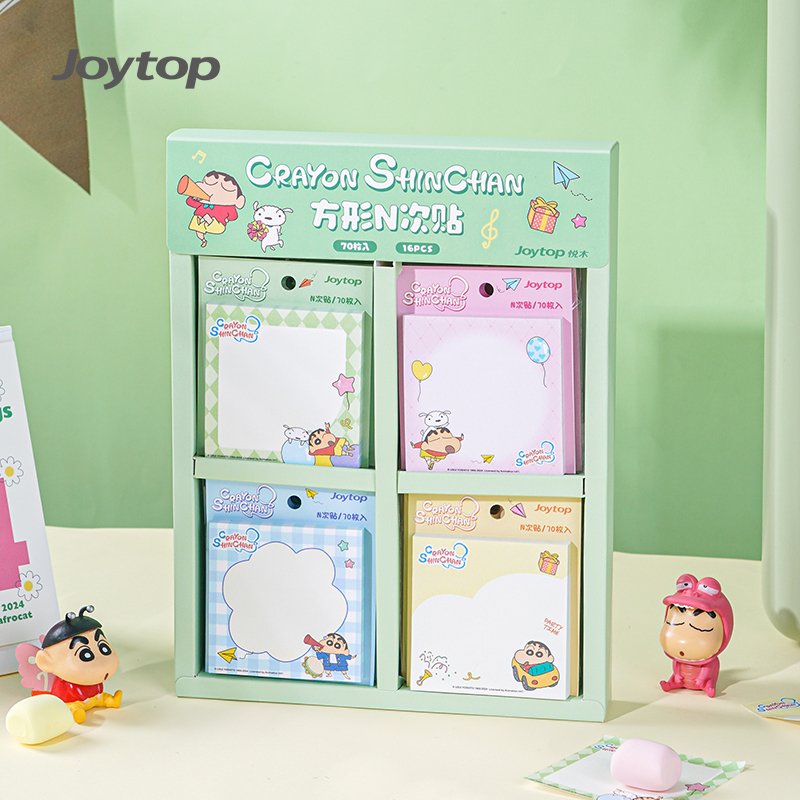 Joytop 101731 Wholesale crayon shin-chan Cute stationery sticky notes memo pad 76*76mm note pad