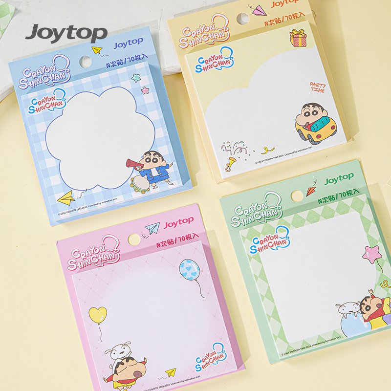 Joytop 101731 Wholesale crayon shin-chan Cute stationery sticky notes memo pad 76*76mm note pad