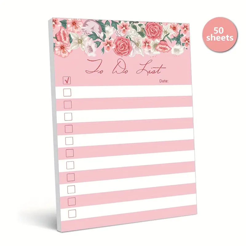 Efficient Daily Planner with Tear-Off to-Do List - Undated Checklist Notepad Organizer for Office & Wedding Planning