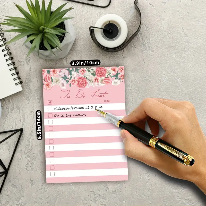 Efficient Daily Planner with Tear-Off to-Do List - Undated Checklist Notepad Organizer for Office & Wedding Planning