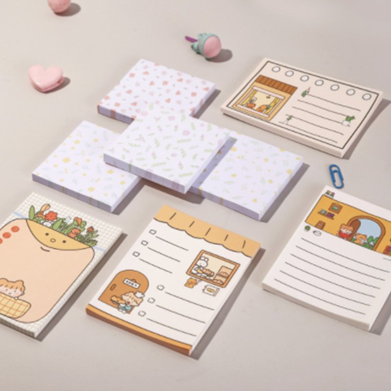 custom daily plan minimalist cute stationery mini sticky notes memo pad stick notepad