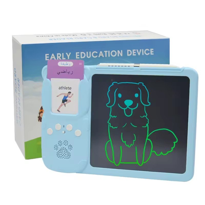 2-7 Year Old Flash Card Writing Board Kid 224 Sight Word Lcd Drawing Tablet Educational Toy For Boy Girl Talking Memo Pads