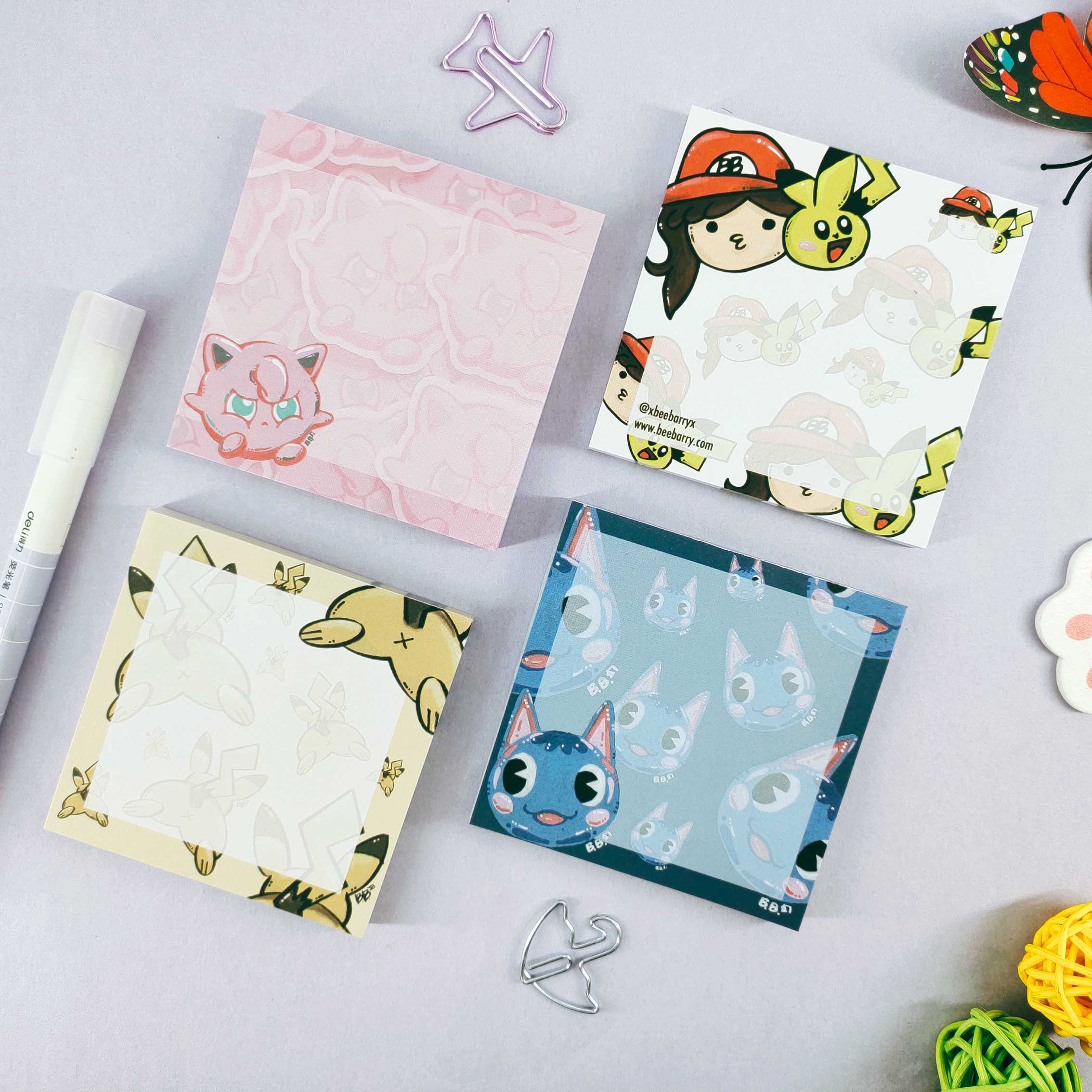 Low MOQ custom printed hot stamping a6 border tear off memo pad sticky note set