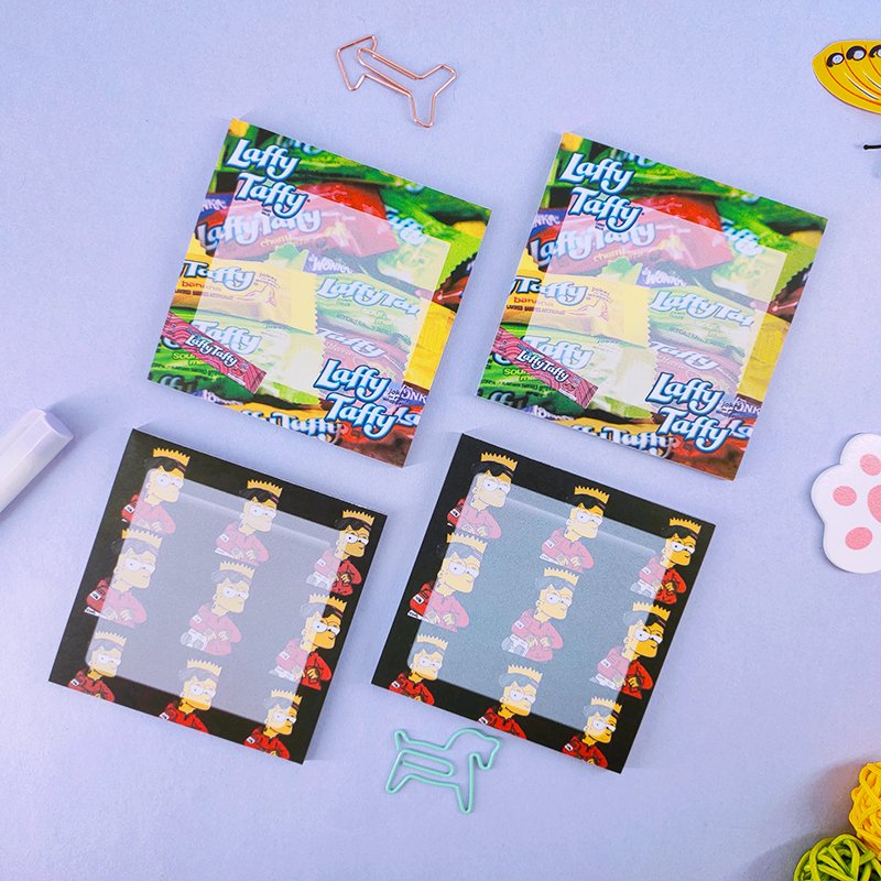 Low MOQ custom printed hot stamping a6 border tear off memo pad sticky note set