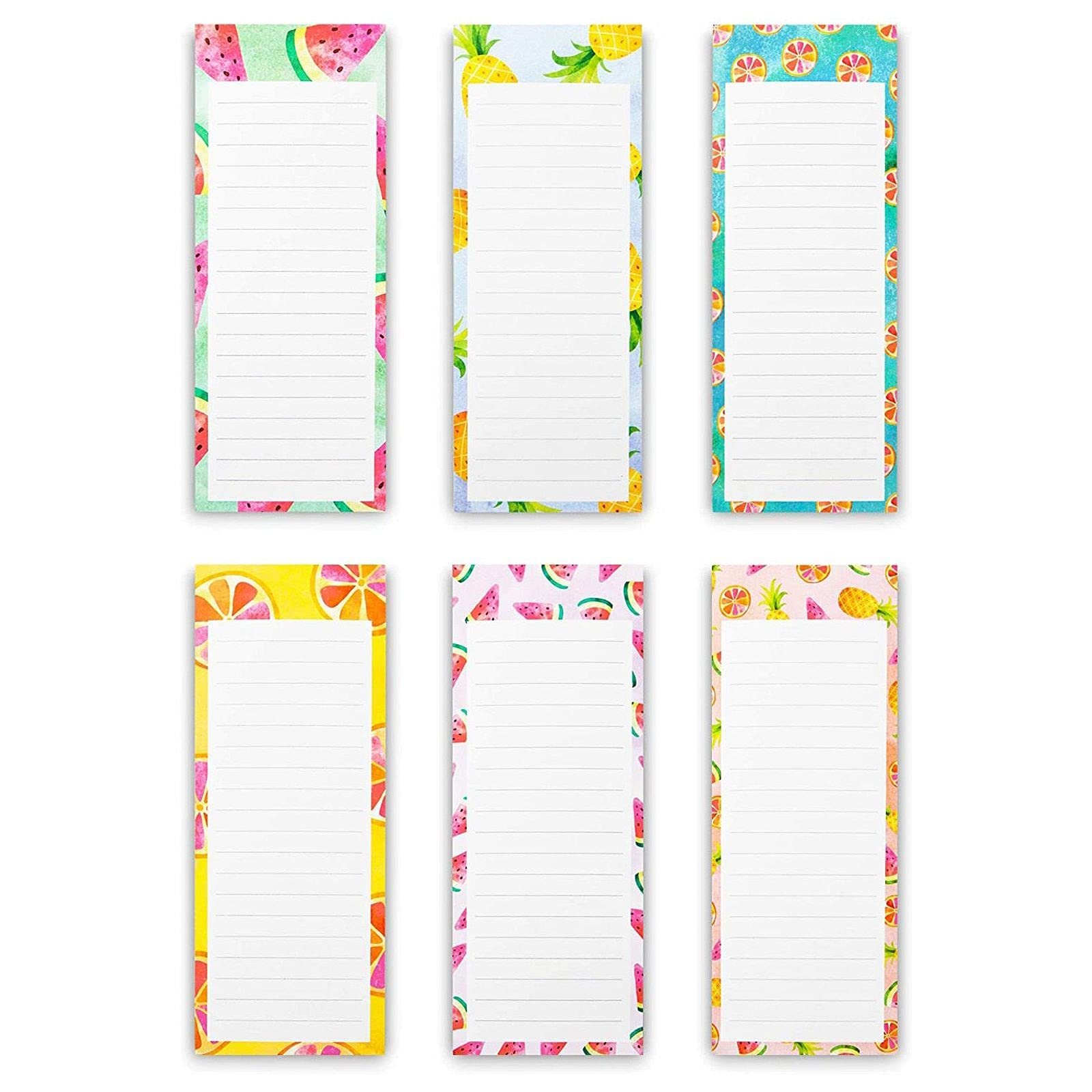 Custom Printed Floral Design Tear Off Memo Pad Magnetic Weekly Meal Planner Notepads for Fridge