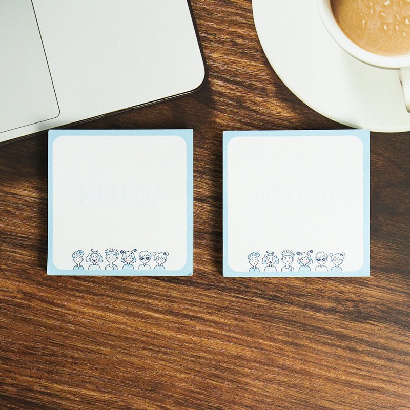 LABON Custom 50 Sheets Sticky Notes Wood-Free Paper Lovey Cartoon Notes Creative Memo Pads