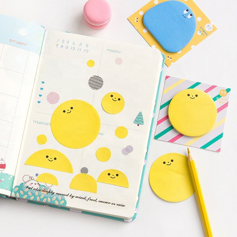 kawaii stationery kids memo pads daily note sticker 30 sheets school supplies papeleria sticky notes