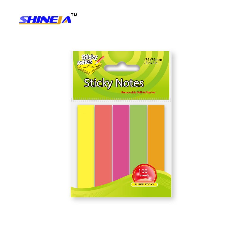 Colorful good quality self-adhesive flag shaped paper page marker sticky notes